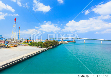 西海岸道路 沖縄 沖縄西海岸道路の写真素材