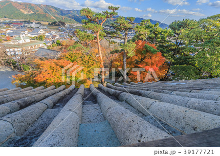 秋の丸岡城の天守からみた風景 39177721