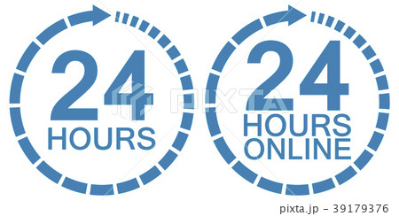 24 twenty four hour clock online service logo 24 twenty four hour clock online service logo 39179376