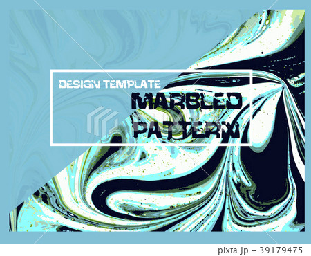 Marbled green and blue abstract background. Liquid Marbled green and blue abstract background. Liquid 39179475