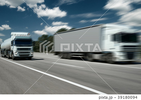 motion blur effect of two trucks with container motion blur effect of two trucks with container 39180094