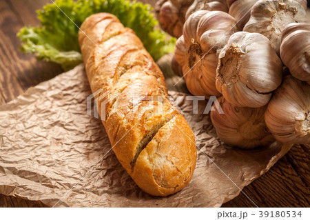 Garlic baguette. 39180534