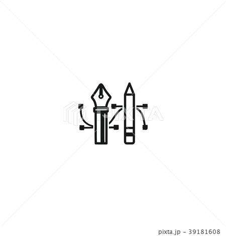 Pencil and Pen Tool icon. Drawing tools symbol 39181608
