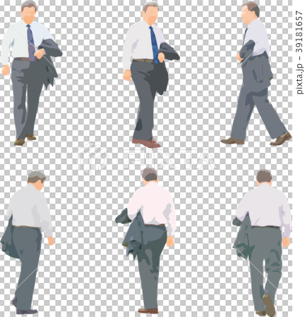 全身人物イラスト_シニアビジネスマン 39181657