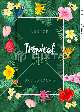 Summer tropical background design 39181766