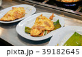Crisp fried mussel pancakes in dish, Thai food 39182645
