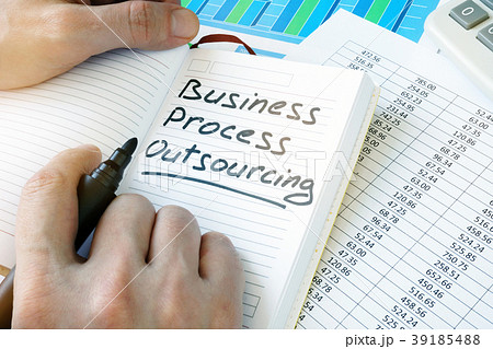 Business Process Outsourcing, BPO written by man. 39185488