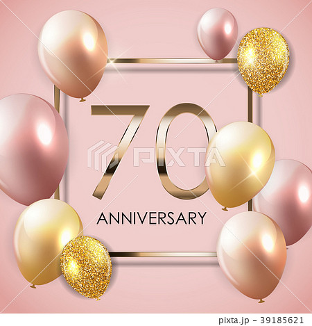 Template 70 Years Anniversary Background with 39185621