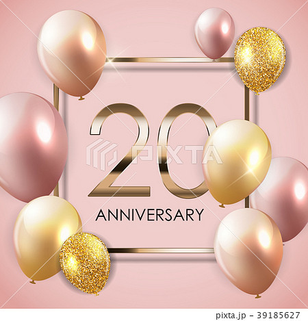 Template 20 Years Anniversary Background with Template 20 Years Anniversary Background with 39185627