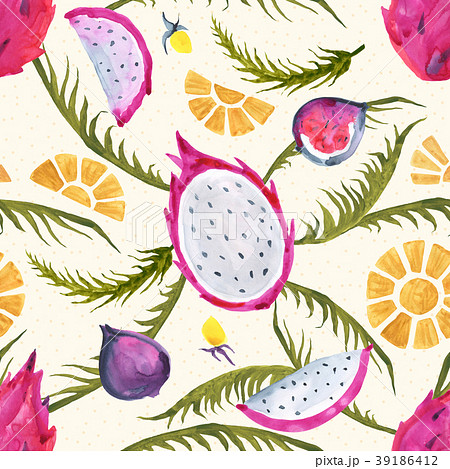 Pitaya. Tropical pattern of exotic fruit Pitaya. Tropical pattern of exotic fruit 39186412