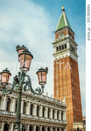 St Mark`s Square with Campanile in Venice, Italy St Mark`s Square with Campanile in Venice, Italy 39186884