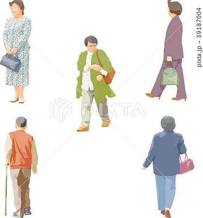 全身人物イラスト_おばさま 39187004