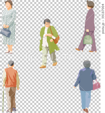 全身人物イラスト_おばさま 39187004