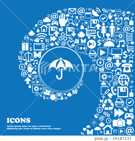 Umbrella icon sign. Nice set of beautiful icons tw 39187231