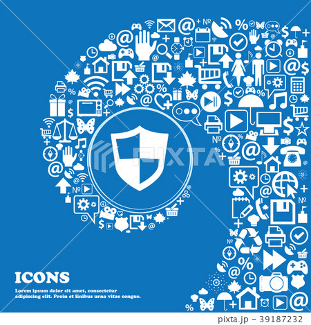 shield icon . Nice set of beautiful icons twisted 39187232