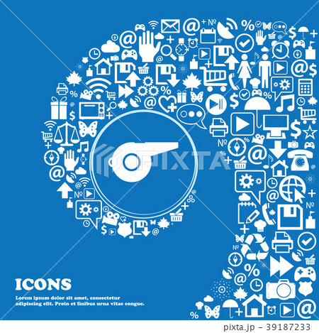 whistle icon . Nice set of beautiful icons twisted whistle icon . Nice set of beautiful icons twisted 39187233
