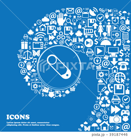 Pushpin icon sign. Nice set of beautiful icons twi 39187446