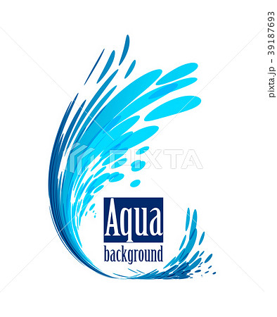 Aqua background, splash water on white 39187693