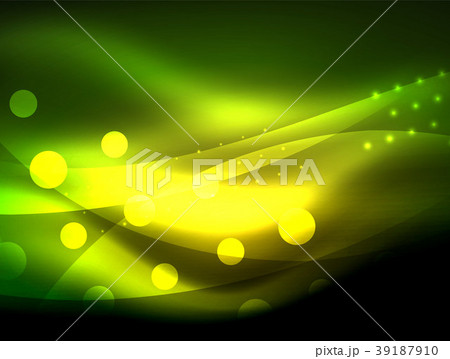 Neon wave background with light effects, curvy Neon wave background with light effects, curvy 39187910