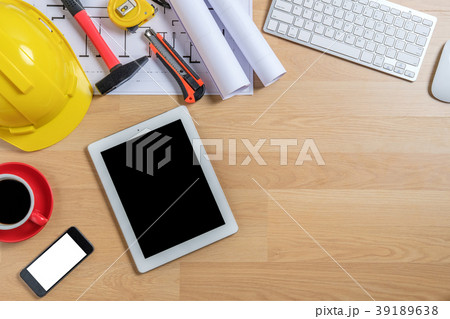 Office desk with laptop Office desk with laptop 39189638