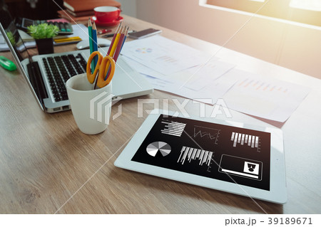 Workplace with notebook laptop 39189671