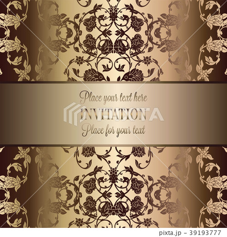 Vintage baroque Wedding Invitation template Vintage baroque Wedding Invitation template 39193777