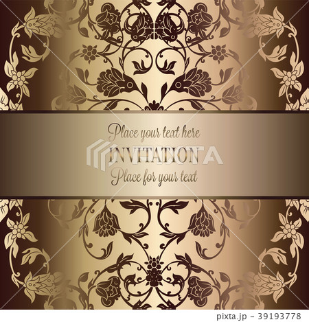 Vintage baroque Wedding Invitation template  39193778