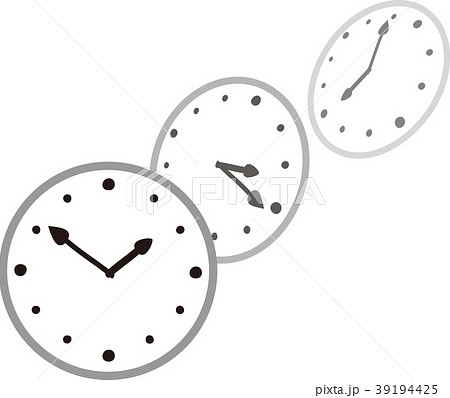 時の流れのイメージ 時計のイラスト素材