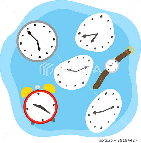 時計と時間のイメージのイラスト素材