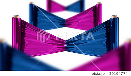 Purple blue stretch film,white background isolated 39194774