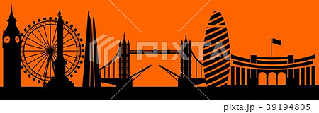 Vector city skyline silhouette 39194805