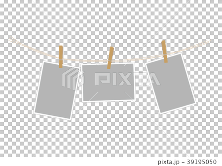 洗濯バサミで吊るした写真 洗濯バサミで吊るした写真 39195050