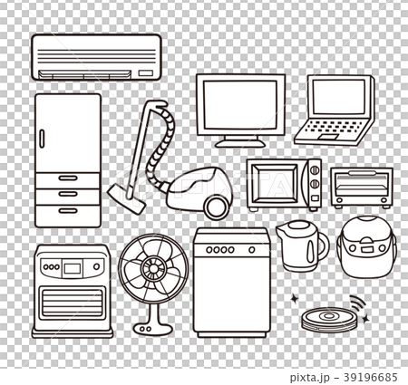 色んな電化製品のイラスト素材のイラスト素材