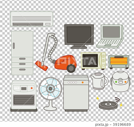 色んな電化製品のイラスト素材 色んな電化製品のイラスト素材 39196689