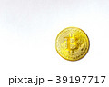 Golden bitcoin on white background. Concept mining 39197717