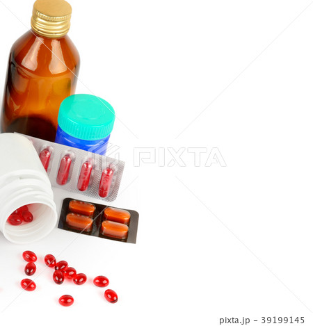 Medical preparations isolated on white Medical preparations isolated on white 39199145