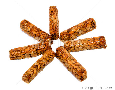 Purified Sunflower Seeds  In sugar on a white  39199836