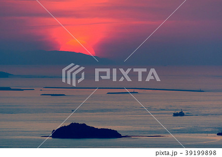 火の山公園から眺める夕陽 39199898