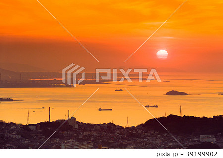 火の山公園から眺める夕陽 火の山公園から眺める夕陽 39199902