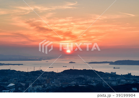 火の山公園から眺める夕陽 火の山公園から眺める夕陽 39199904