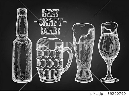 Graphic glasses of beer 39200740