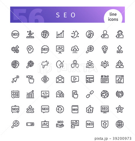 SEO Line Icons Set 39200973