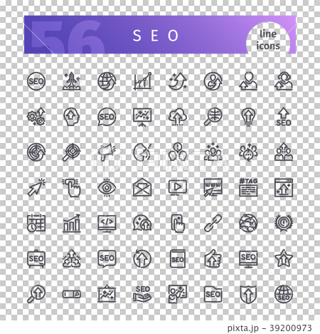 SEO Line Icons Set 39200973