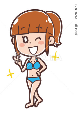 ダイエットに成功した女性のイラスト 39201071