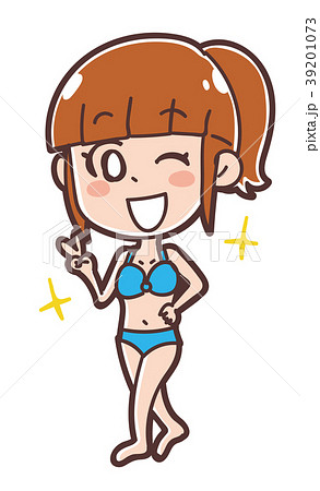 ダイエットに成功した女性のイラスト 39201073