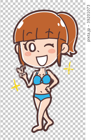 ダイエットに成功した女性のイラスト 39201073