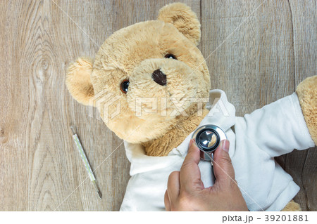 teddy bear Heart stethoscope with thermometer teddy bear Heart stethoscope with thermometer 39201881