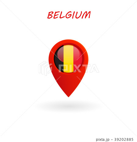 Location Icon for Belgium Flag, Vector 39202885