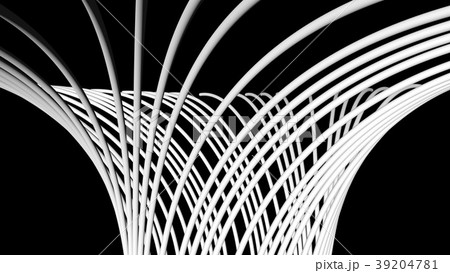 Abstract background with simple bending pipes, 3d 39204781