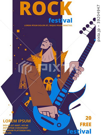 Rock music festival poster vector 39204947
